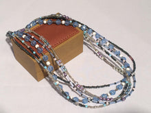 Load image into Gallery viewer, Ceramic blue flower necklace