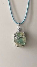 Load image into Gallery viewer, Gold & Green Wrapped Resin Pendent Necklace