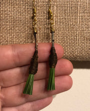 Load image into Gallery viewer, Pine Needle Broomstick Dangle Earrings