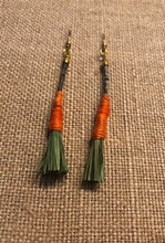 Load image into Gallery viewer, Pine Needle Broomstick Dangle Earrings