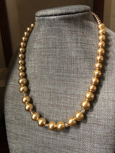 Load image into Gallery viewer, Champagne pearl and crystal necklace