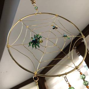 Golden Green SpiderBot SunCatcher