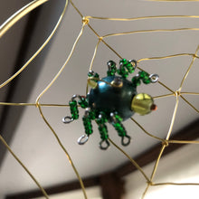 Load image into Gallery viewer, Golden Green SpiderBot SunCatcher
