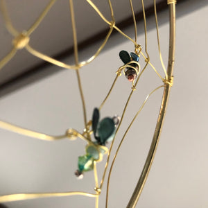 Golden Green SpiderBot SunCatcher