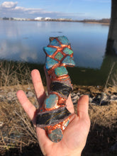 Load image into Gallery viewer, Serpent Stone Wand Sculpture/Prop

