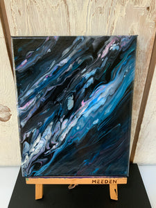 Fluid Blue Abstract Painting