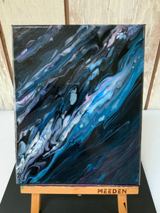Fluid Blue Abstract Painting