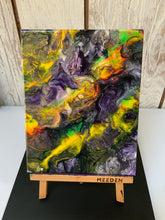 Load image into Gallery viewer, Neon Yellow Nebula Abstract Pour Painting

