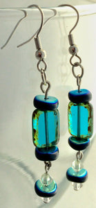 Aqua dangle earrings