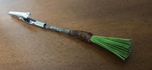 Pine Needle miniature broomstick clip-smoking accessory or photo holder