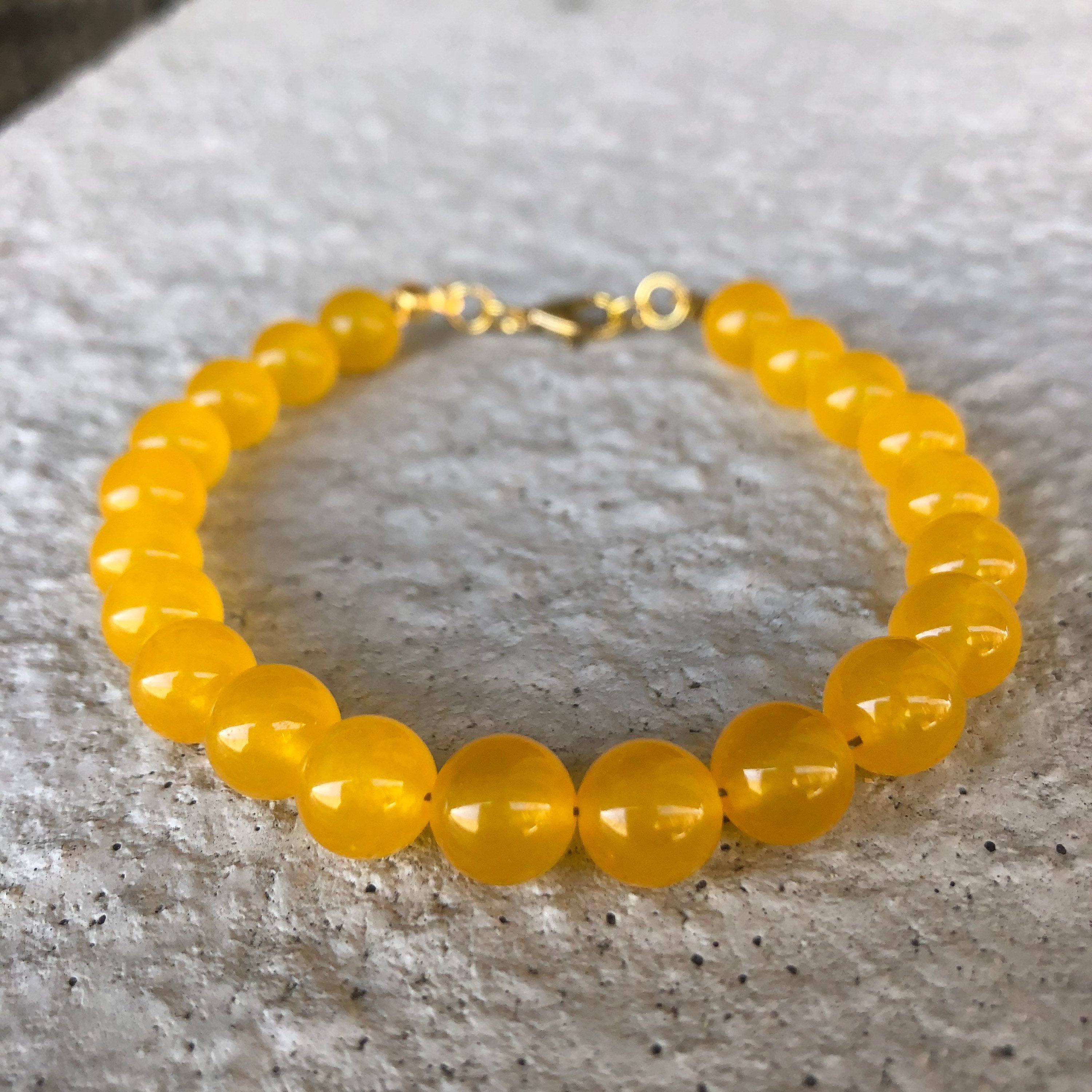 Honey Yellow Jade Bracelet Wristwear Asorted Creations