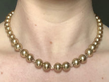 Load image into Gallery viewer, Champagne pearl and crystal necklace
