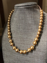 Load image into Gallery viewer, Champagne pearl and crystal necklace
