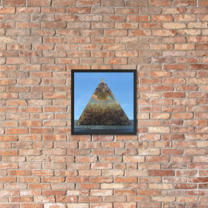 Skull Pyramid Framed Print