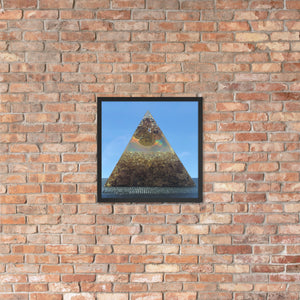 Skull Pyramid Framed Print