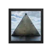 Load image into Gallery viewer, Silvery Cloud Pyramid Framed Print
